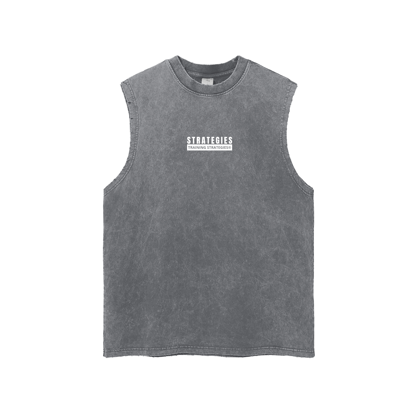 Snow Washed Frayed Hem Tank Top
